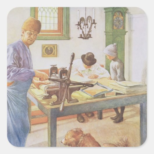 Sticker Carré The Print Room, pub dans Laissez la lumière hinine (Devant)