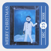 Sticker Carré The Snowman's Escape Christmas (Devant)