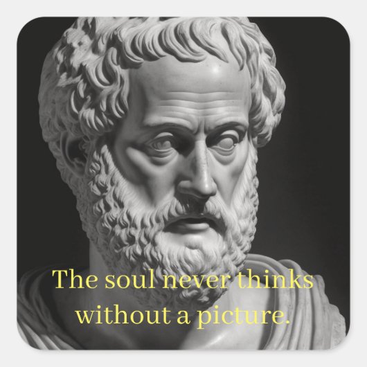 Sticker Carré The soul never thinks without a picture (Devant)