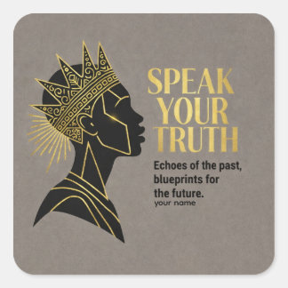 Sticker Carré The Sovereign Voice: Echoes & Blueprints