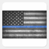 Sticker Carré The Thin Blue Line  (Devant)