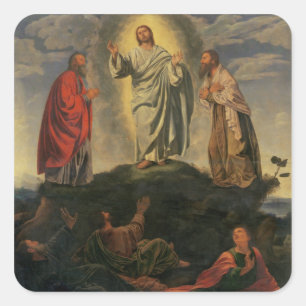 Sticker Carré The Transfiguration, c.1527-33 (huile sur panneau)