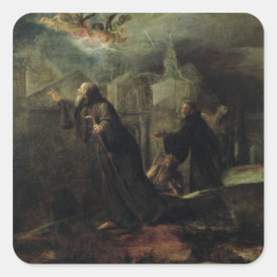 Sticker Carré The Vision of St. Francis of Paola