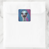 Sticker Carré Thème autruche (Sac)