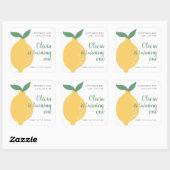 Sticker Carré Thème Citron 1er anniversaire (Feuille)