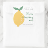 Sticker Carré Thème Citron 1er anniversaire (Sac)