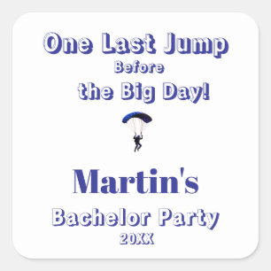 Sticker Carré Thème d'aventure amusant pour un enterrement de vi