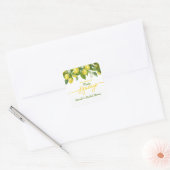 Sticker Carré Thème de mariage de douche de bride de citron de p (Enveloppe)