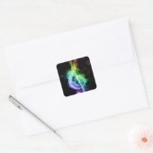 Sticker Carré thème de musique (Enveloppe)