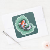 Sticker Carré Thème du poisson de Koi (Enveloppe)