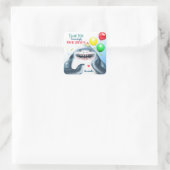 Sticker Carré Thème du requin Fintastic Anniversaire de enfant M (Sac)