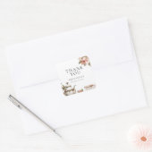 Sticker Carré Thème Élégant de Thé pour la Mariée (Enveloppe)