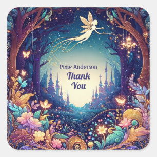 Sticker Carré Thème Fairy Fairy Party - Fairytale After Dark