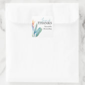 Sticker Carré Thème floral aquarelle tropical (Sac)