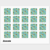 Sticker Carré Thème Halloween Witchen sans couture (Feuille)