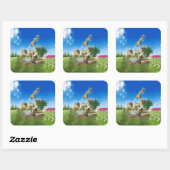 Sticker Carré Thèmes ABC Capital Alphabet. (Feuille)