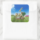 Sticker Carré Thèmes ABC Capital Alphabet. (Sac)