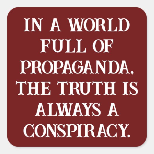 Sticker Carré Théoriste du complot (Devant)