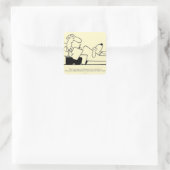 Sticker Carré Thérapie du chien (Sac)