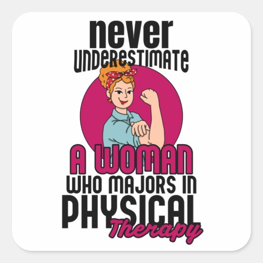 Sticker Carré Thérapie physique féminine (Devant)