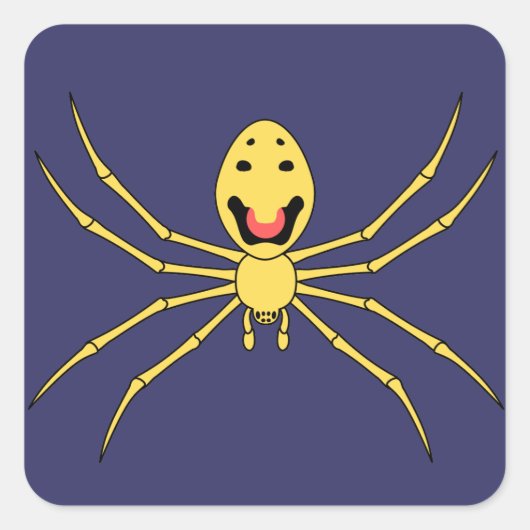 Sticker Carré Theridion grallator AKA Happy Face Spider (Devant)