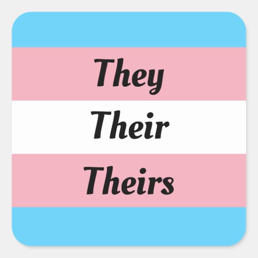 Sticker Carré They Their Theirs (Devant)