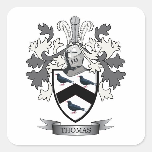 Sticker Carré Thomas Family Crest (Devant)