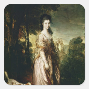 Sticker Carré Thomas Gainsborough  Portrait de Mme Lowndes-Ston