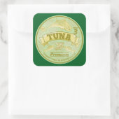 Sticker Carré Thon peut pop art en étain poisson (Sac)