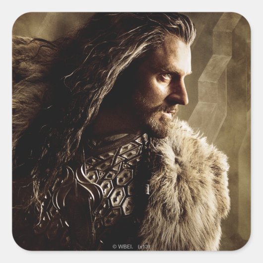 Sticker Carré THORIN OAKENSHIELD™ Poster de caractères 1 (Devant)