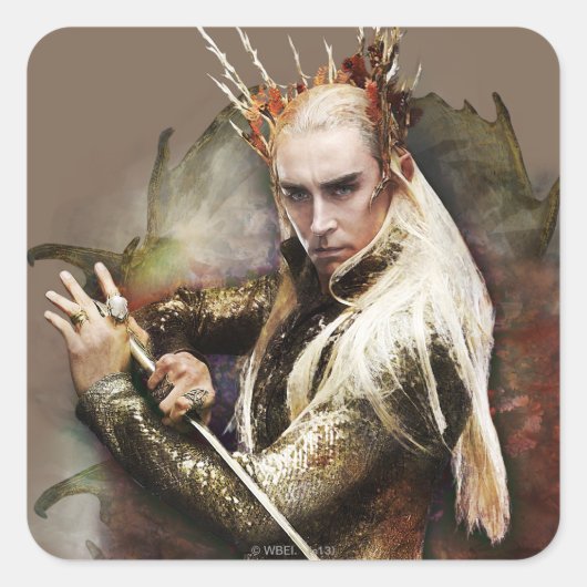 Sticker Carré Thranduil avec épée (Devant)