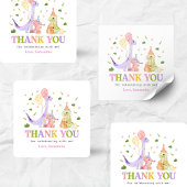 Sticker Carré Three Rex Dinosaur Birthday