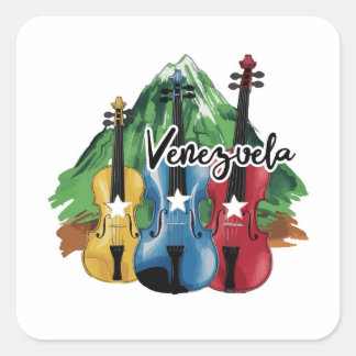 Sticker Carré three Venezuelan violins