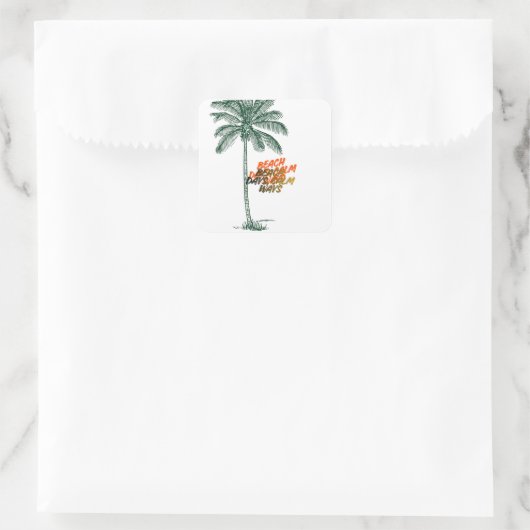 Sticker Carré Throw Pillow (Sac)