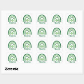 Sticker Carré Tiberia Nom Clover Boho Rainbow (Feuille)