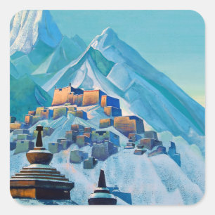 Sticker Carré « Tibet Himalayas » de Nicholas Roerich