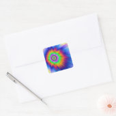 Sticker Carré Tie Dye Fireball (Enveloppe)