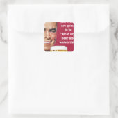 Sticker Carré tiens ma bière et regarde ça ! (Sac)