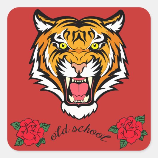 Sticker Carré Tigre (Devant)