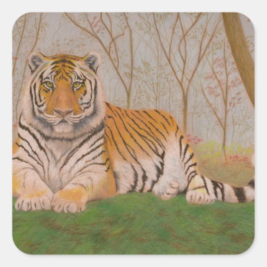 Sticker Carré Tigre (Devant)