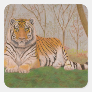 Sticker Carré Tigre