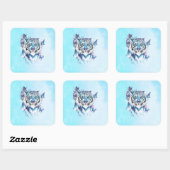 Sticker Carré Tigre (Feuille)