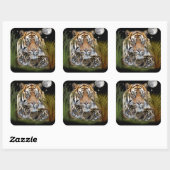 Sticker Carré Tigre (Feuille)