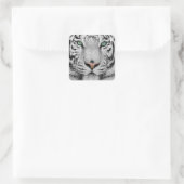 Sticker Carré Tigre blanc (Sac)