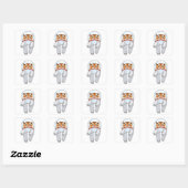 Sticker Carré Tigre comme costume Spaceman (Feuille)