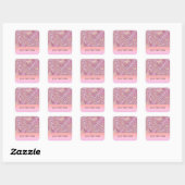 Sticker Carré Tigre léopard tendance (Feuille)