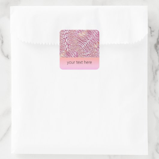 Sticker Carré Tigre léopard tendance (Sac)