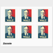 Sticker Carré Tim Walz (Feuille)