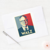 Sticker Carré Tim Walz (Enveloppe)