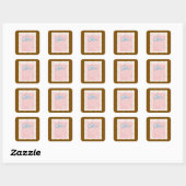 Sticker Carré Timbre - (Feuille)